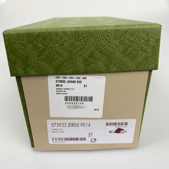 NIB Gucci GG slides Rubber White Size 37 Casual - Picture 8 of 9